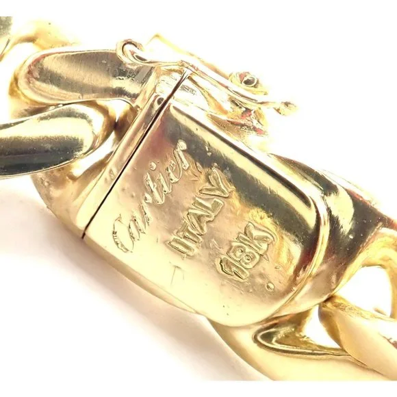 Rare! Authentic Vintage Cartier 18k Yellow Gold Link Chain Necklace - Picture 3 of 9